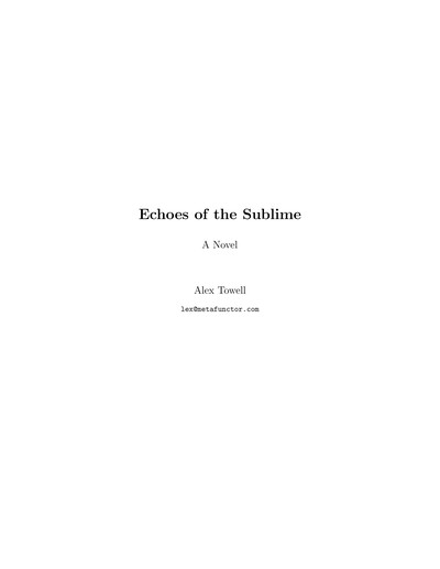 Echoes of the Sublime