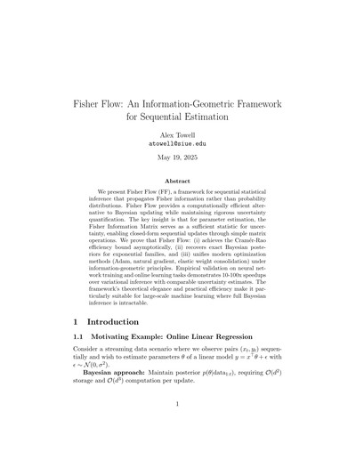 Fisher Flow: An Information-Geometric Framework for Sequential Estimation