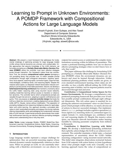 Learning to Prompt in Unknown Environments: A POMDP Framework with Compositional Actions for Large Language Models