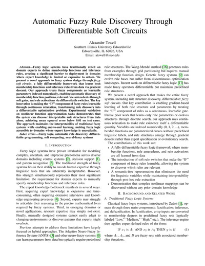 Automatic Fuzzy Rule Discovery Through Differentiable Soft Circuits